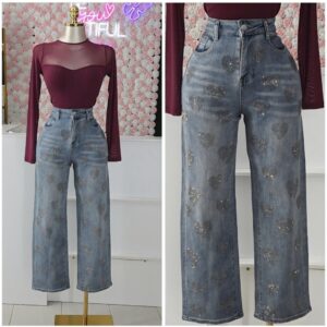Jeans shiny heart