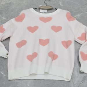 sweater heart pink